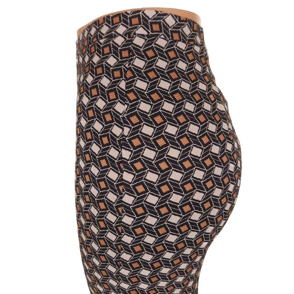 ALYSI Super Tubo Skirt Size IT 44 US 8 M Cammello Multi Creme Jacquard - Picture 4 of 10